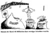 Cartoon: Schuldentilgung (small) by RABE tagged schuldenberg euro kredit bundesadler kran bagger geldsäcke hilfspakete eurozone irland griechenland schulden münzen bund schuldenminderung