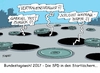 Cartoon: SPD (small) by RABE tagged spd,sigmar,gabriel,umfragewerte,stimmungstief,vertrauensverlust,rücktritt,parteispitze,rabe,ralf,böhme,cartoon,karikatur,pressezeichnung,farbcartoon,tagescartoon,startlöcher,gully,gullydeckel,bundestagswahl,wahlkandidat