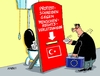 Cartoon: Türkei (small) by RABE tagged merkel,kanzlerin,kanzleramt,flüchtlinge,flüchtlingskrise,rabe,ralf,böhme,cartoon,karikatur,pressezeichnung,farbcartoon,tagescartoon,eu,flüchtlingsgipfel,bedenken,verteilung,obergrenze,balkanroute,türkei,pressefreiheit,proteste