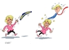 Cartoon: Uschi gegen Google (small) by RABE tagged merz,kanzler,koalition,union,spd,klingbeil,cartoon,karikatur,pressezeichnung,farbcartoon,tagescartoon,db,bahn,frühling,frühjahr,frühjahrsputz,ice,zug,blumenkasten,blumenkästen,esc,songcontest,ursula,von,der,leyen,eu,brüssel,strafe,google,bummerrang,trump,retourkutsche