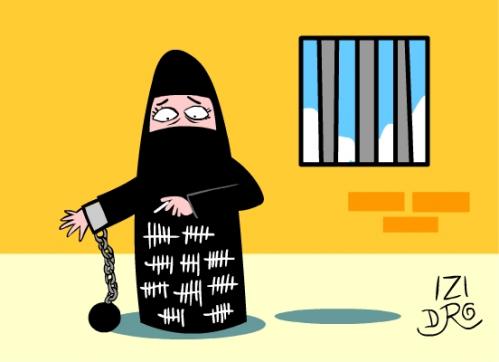 Cartoon: burka jail (medium) by izidro tagged burka