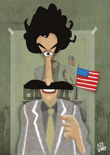 Cartoon: caricature Borat (medium) by izidro tagged caricature