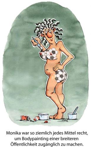 Cartoon: Monika (medium) by mele tagged fussball,bodypainting,fussball,bodypainting,körperbemalung,busen,brüste,öffentlichkeit,aufmerksamkeit,bemalung,farbe,nackt