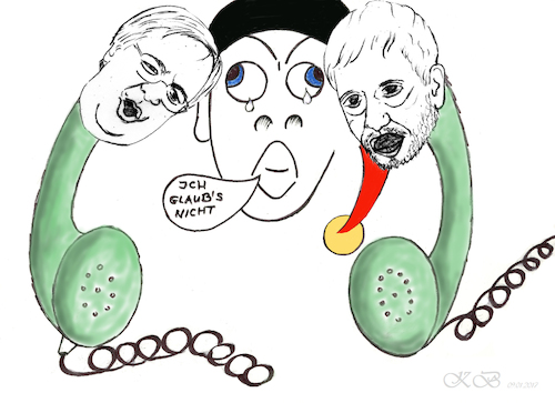 Cartoon: Muster der Verlässlichkeit (medium) by menschenskindergarten tagged sondierungsgespräche,vertraulichskeitsabsprache,cdu,spd,schweigegelübde