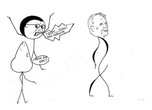 Cartoon: Trittin - tritt ihn nicht (medium) by menschenskindergarten tagged jamaika,grüne,fdp,spd,cdu,csu,trittin,lindner