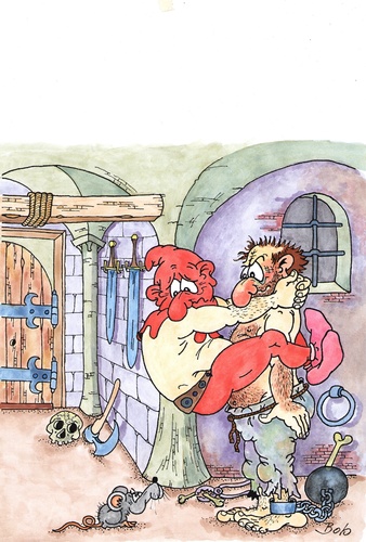 Cartoon: Ohne Worte (medium) by Bobcz tagged mäusen,vor,angst,henker