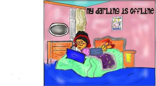 Cartoon: my darling z offline (medium) by annapoorna tagged online,chatting