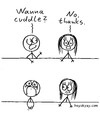 Cartoon: Cuddle (small) by heyokyay tagged cuddle,cuddling,girlfriend,funny,relationship,heyokyay