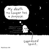 Cartoon: Spirit (small) by heyokyay tagged depression,depressed,spirit,purpose,death,heyokyay
