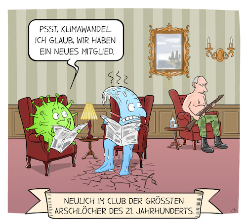 Cartoon: Der Club... (medium) by Cloud Science tagged putin,ukraine,krieg,corona,klimawandel,club,putin,ukraine,krieg,corona,klimawandel,club