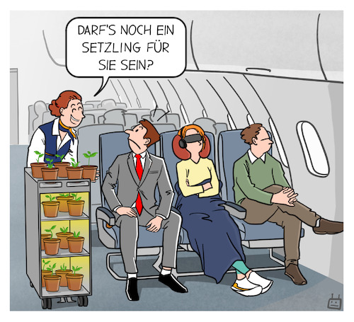 Cartoon: Kompensation (medium) by Cloud Science tagged co2,kompensation,klimaschutz,nachhaltigkeit,nachhaltig,klimabilanz,umwelt,baum,pflanzen,flieger,fliegen,flugzeug,emission,co2,kompensation,klimaschutz,nachhaltigkeit,nachhaltig,klimabilanz,umwelt,baum,pflanzen,flieger,fliegen,flugzeug,emission