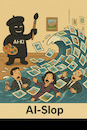 Cartoon: AI Slop (small) by Cloud Science tagged ai,ki,kunst,gelbstich