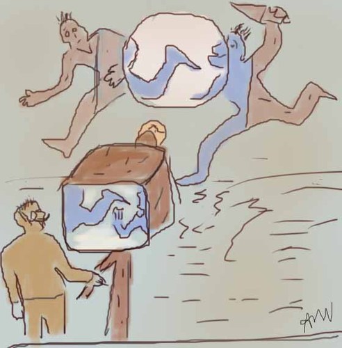 Cartoon: media coverage (medium) by anupama tagged media,coverage