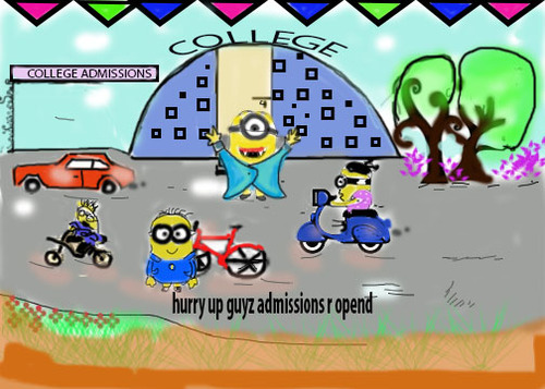 Cartoon: minions college admission (medium) by anupama tagged college,admissions,for,minions