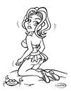 Cartoon: Beauty girl 2 (small) by DeVaTe tagged woman girl beauty dance beach
