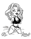 Cartoon: Beauty girl 6 (small) by DeVaTe tagged woman,girl,beauty,dance,beach