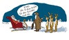 Cartoon: 1-Euro-Kraefte (small) by Bettina Bexte tagged weihnachten weihnachtsmann rentiere hasen 1eurojobs schlitten schnee geschenke heiligabend