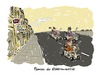 Cartoon: Elektromobilität (small) by Bettina Bexte tagged elektromobilität,senioren,pioniere,ökologie,umweltschutz,co2frei,autoverkehr