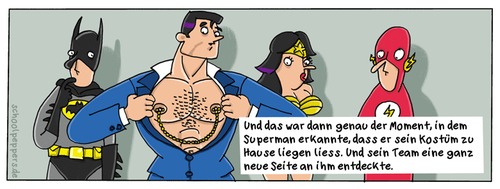 Cartoon: Schoolpeppers 181 (medium) by Schoolpeppers tagged batman,woman,wonder,flash,league,justice,superheld,superman
