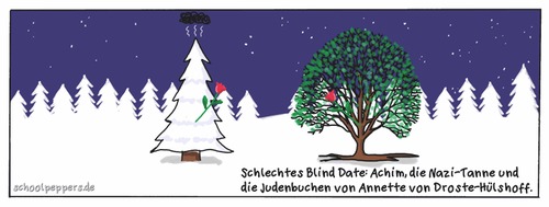 Cartoon: Schoolpeppers 151 (medium) by Schoolpeppers tagged nazi,tanne,blind,date,judenbuche