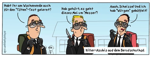 Cartoon: Schoolpeppers 220 (medium) by Schoolpeppers tagged bildung,killer