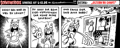 Cartoon: Ostern bei Doofs (medium) by Schweinevogel tagged schweinevogel,funny,witz,cartoon,schwarwel