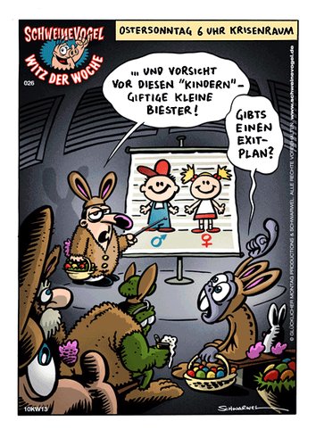 Cartoon: Schweinevogel Witz der Woche 026 (medium) by Schweinevogel tagged schweinevogel,funny,witz,cartoon,schwarwel,ostern
