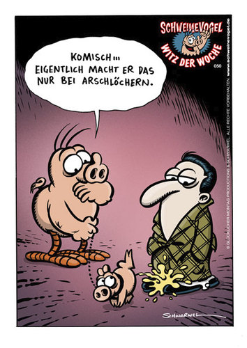Cartoon: Schweinevogel Witz der Woche 050 (medium) by Schweinevogel tagged schweinevogel,funny,witz,cartoon,schwarwel,sid,el,depressivo