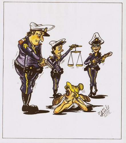Cartoon: justicia (medium) by DANIEL EDUARDO VARELA tagged ley