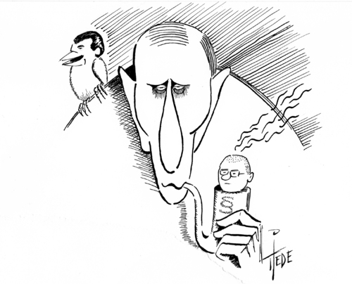 Cartoon: Chodorkowski (medium) by tiede tagged medwedew,russland,rechtsstaat,justiz,chodorkowski,putin,putin,chodorkowski,justiz,rechtsstaat,russland,medwedew