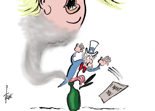 Cartoon: I want you (medium) by tiede tagged karikatur,cartoon,gop,trump,donald,tiede,tiedemann,donald,trump,gop