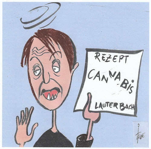 Cartoon: Lauterbach (medium) by tiede tagged lauterbach,cannabis,rezept,tiede,cartoon
