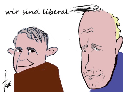 Cartoon: Thüringen (medium) by tiede tagged lindner,fdp,höcke,afd,tiede,cartoon,karikatur,lindner,fdp,tiede,cartoon,karikatur