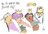 Cartoon: Armer Schlucker (small) by tiede tagged papst,bethlehem,dreikönige,balthasar,melchior,caspar