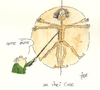 Cartoon: Da Vinci Code (small) by tiede tagged da vinci code guttenberg merkel integrität leonardo