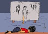 Cartoon: Ikonografie des Grauens (small) by tiede tagged aylan,kurdi,kobane,flüchtlingstod,vietnam,my,lay
