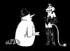 Cartoon: No words (small) by tiede tagged rasputin,black,humor,sadomaso,snowman,schneemann,domina