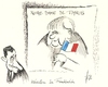 Cartoon: Notre Dame de Paris (small) by tiede tagged sarkozy,merkel,frankreich,wahlen,wahlplakat