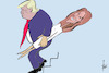Cartoon: Trump exit (small) by tiede tagged trump,exit,melania,usa,election,tiede,cartoon,karikatur