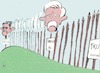 Cartoon: und raus bist du (small) by tiede tagged bolton,trump,usa,sicherheitsberater,tiede,cartoon,karikatur