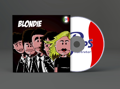 Cartoon: Blondie Parody (medium) by Peps tagged debbyharry,blondie,heartofglass,discomusic