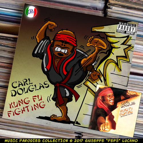Cartoon: Carl Douglas - Kung Fu Fighting (medium) by Peps tagged carl,douglas,kung,fu,fighting