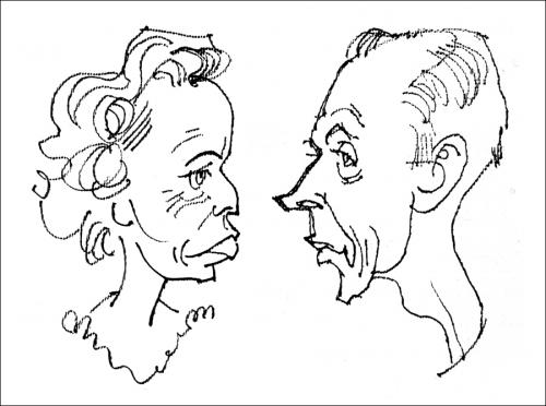 Cartoon: Frans en Monique (medium) by Stef 1931-1995 tagged caricature