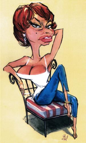 Cartoon: Movie Caricatures 4 (medium) by Stef 1931-1995 tagged movie,caricature,hollywood
