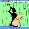 Cartoon: psycho (small) by mfarmand tagged hitchcock,film,potato,psycho,shower,showerscene