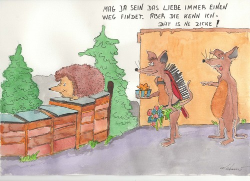 Cartoon: Der Antrag (medium) by Denno tagged heiratsantrag