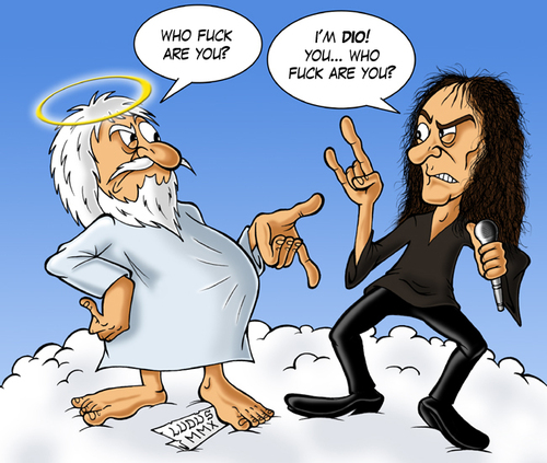 Cartoon: Ronnie James Dio (medium) by Ludus tagged god,dio