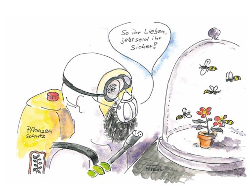 Cartoon: Bienensterben (medium) by Pralow tagged bienensterben,gesundheit,pflanzenschutz,planzensvhutzmittel,monsanto,lebensmittel,pestizide,bienensterben,gesundheit,pflanzenschutz,planzensvhutzmittel,monsanto,lebensmittel,pestizide