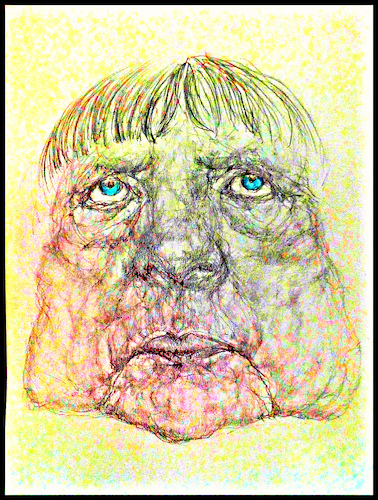 Cartoon: Merkel 1 (medium) by Remo37 tagged caricature,drawing