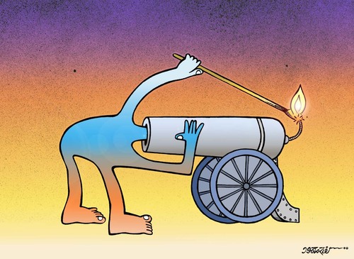 Cartoon: Terrorism (medium) by kifah tagged terrorism